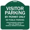 Signmission Visitor Parking By Permit No Public Parking Heavy-Gauge Aluminum Sign, 18" x 18", GW-1818-9741 A-DES-GW-1818-9741 - alternate 1